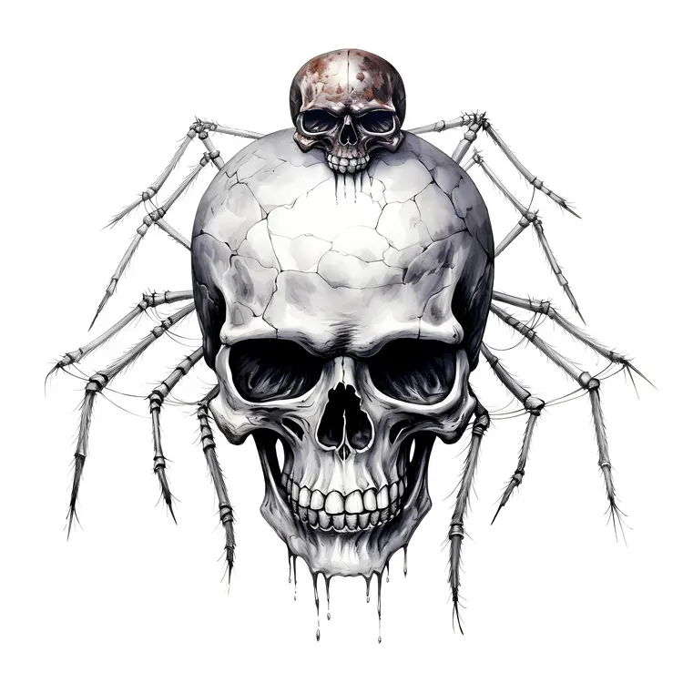 Skull with Spider on Top