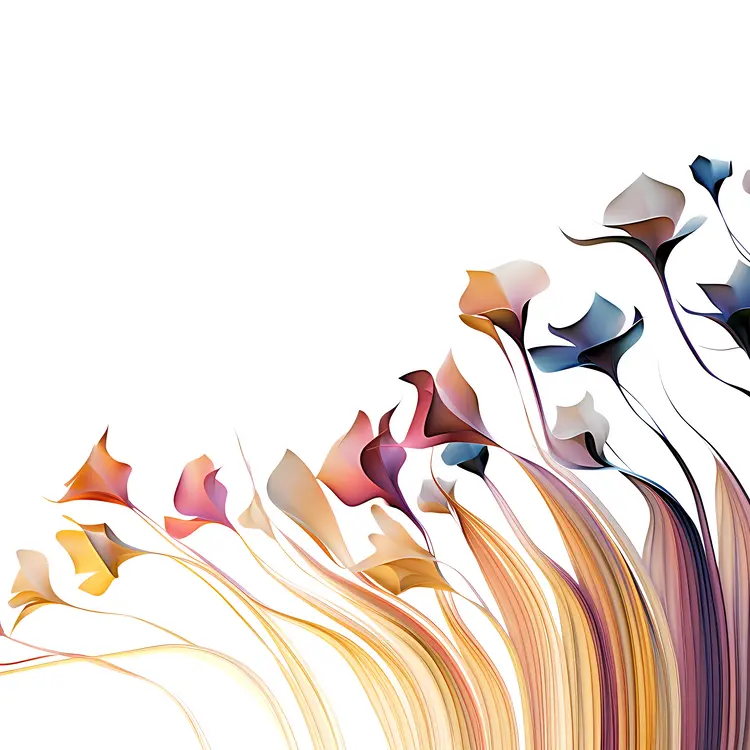 Colorful Abstract Flowers in Artistic Design