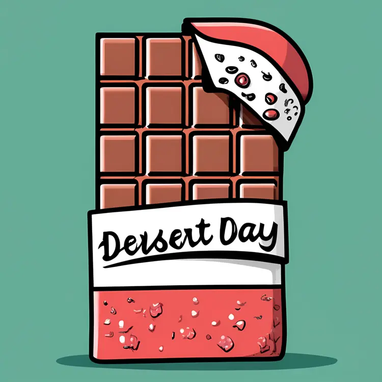 Chocolate Bar with Dessert Day Label