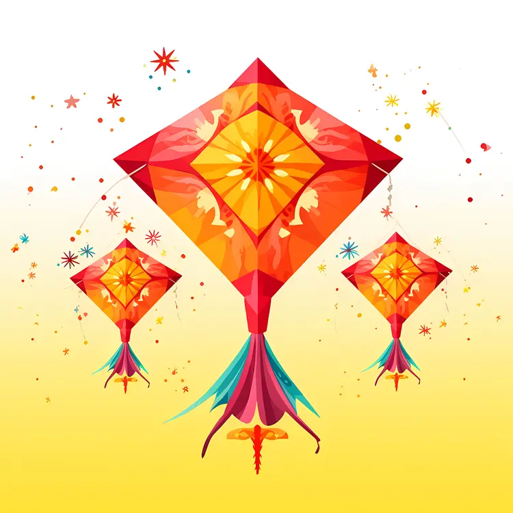 Decorative Kite with Patterns