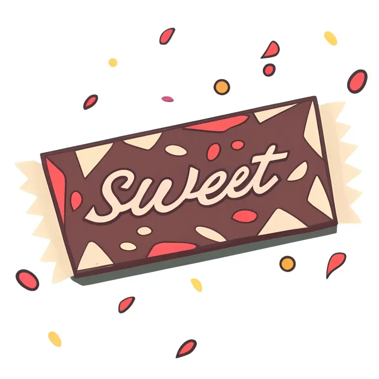 Sweet Chocolate Bar with Colorful Sprinkles