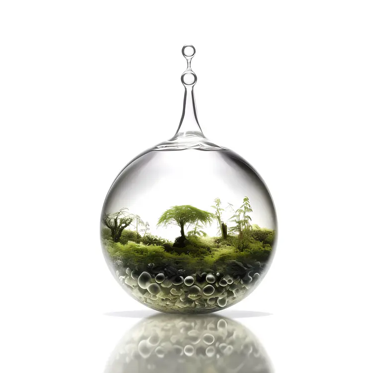 Terrarium with Miniature Trees