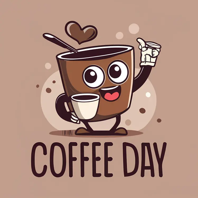 Happy Coffee Cup with Small Cup