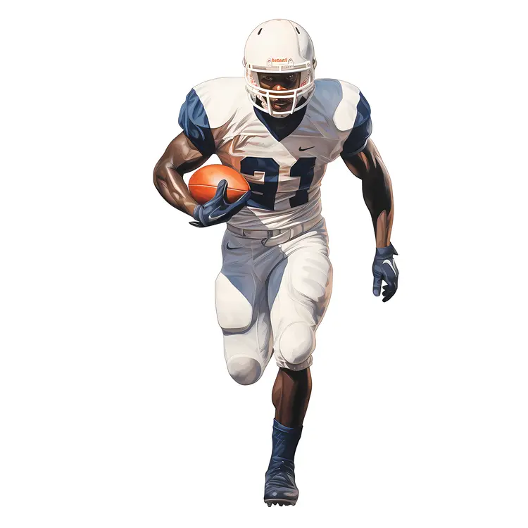 Football Player in White Uniform