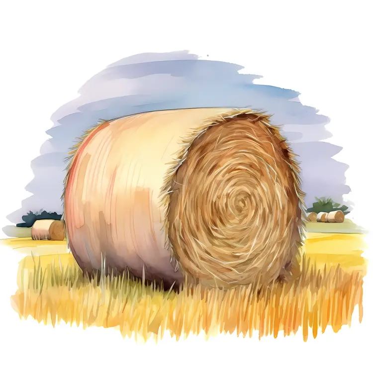Hay Bale in a Field