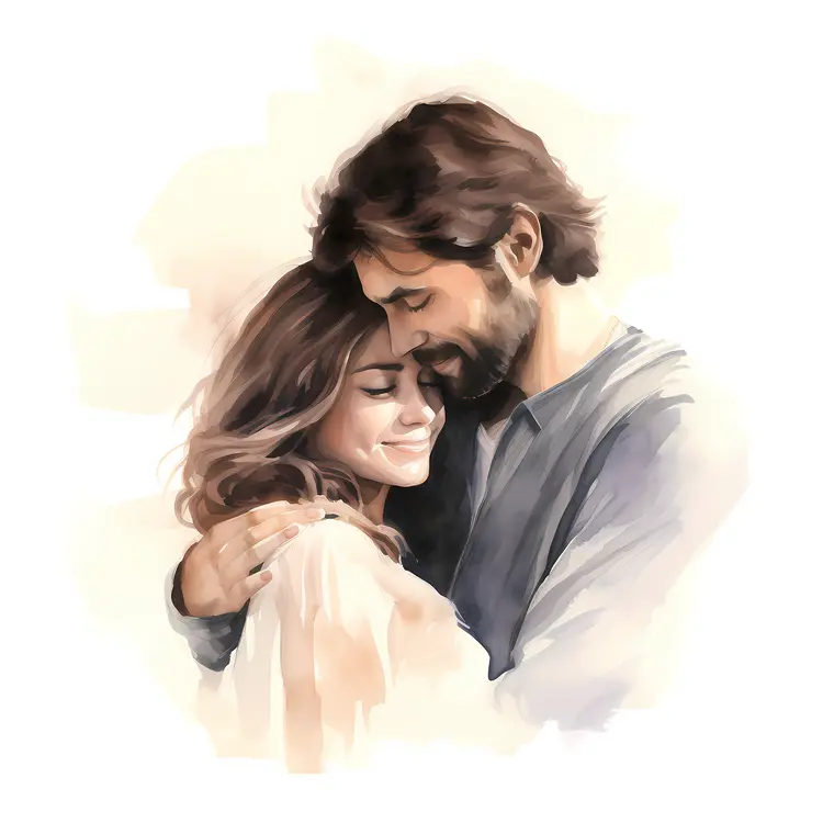 Couple Embracing with Affection
