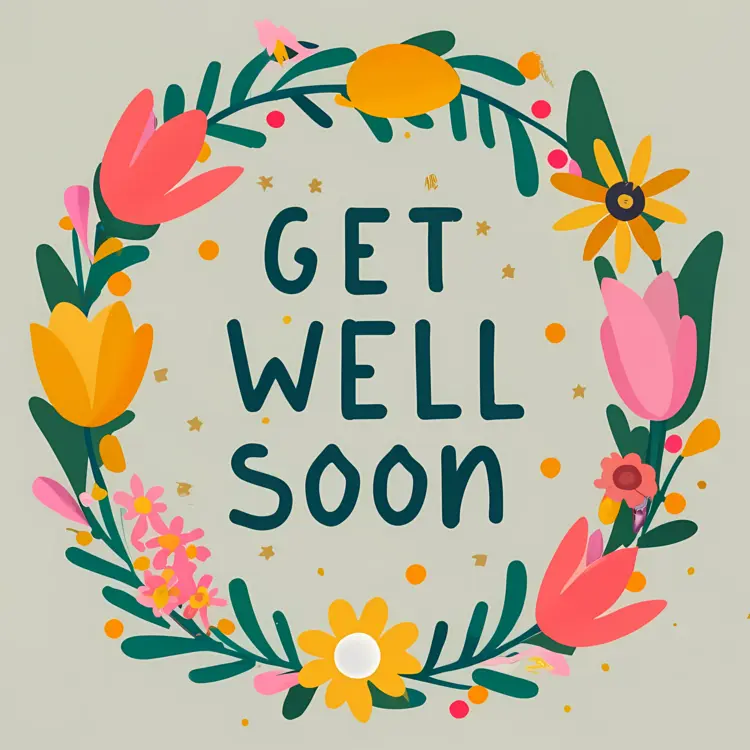 Tulip Get Well Soon Card