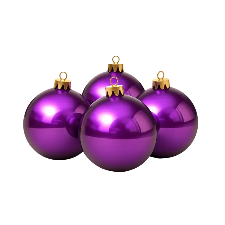 Shiny Purple Christmas Balls