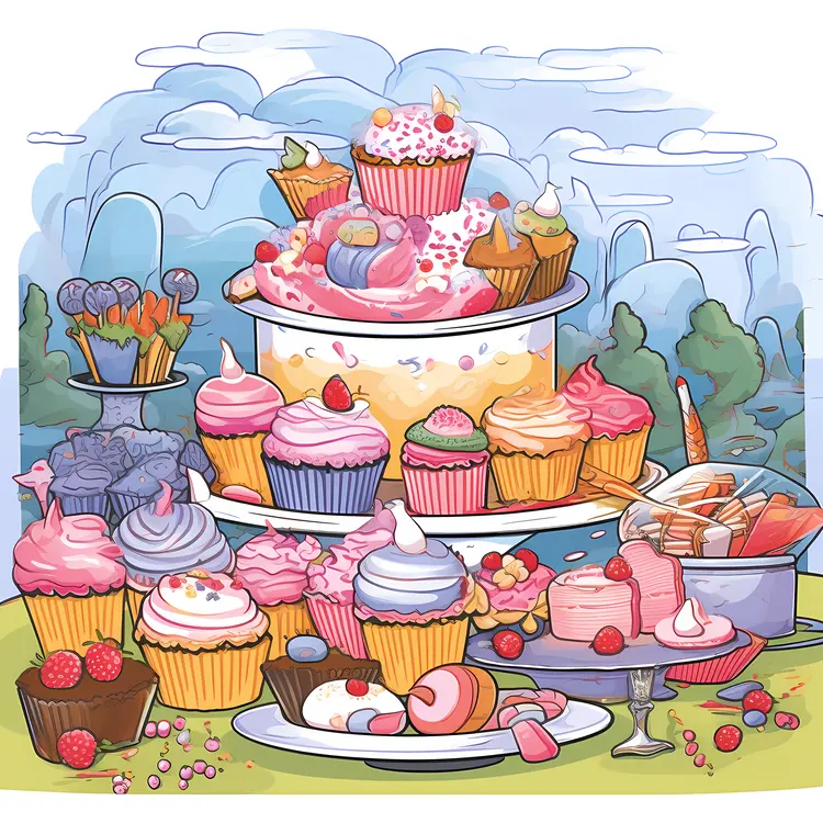 Colorful Cupcakes for a Festive Celebration