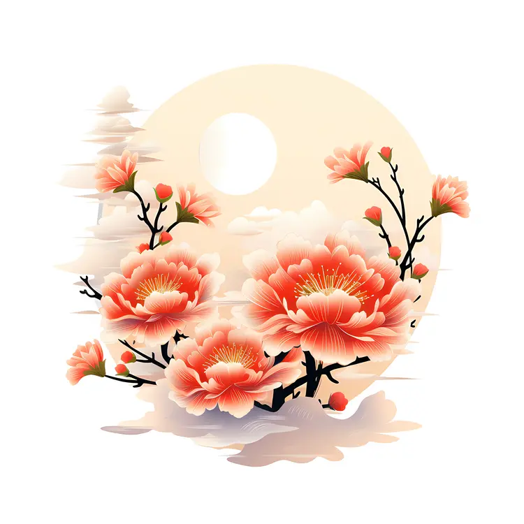 Delicate Pink Flowers in Bloom