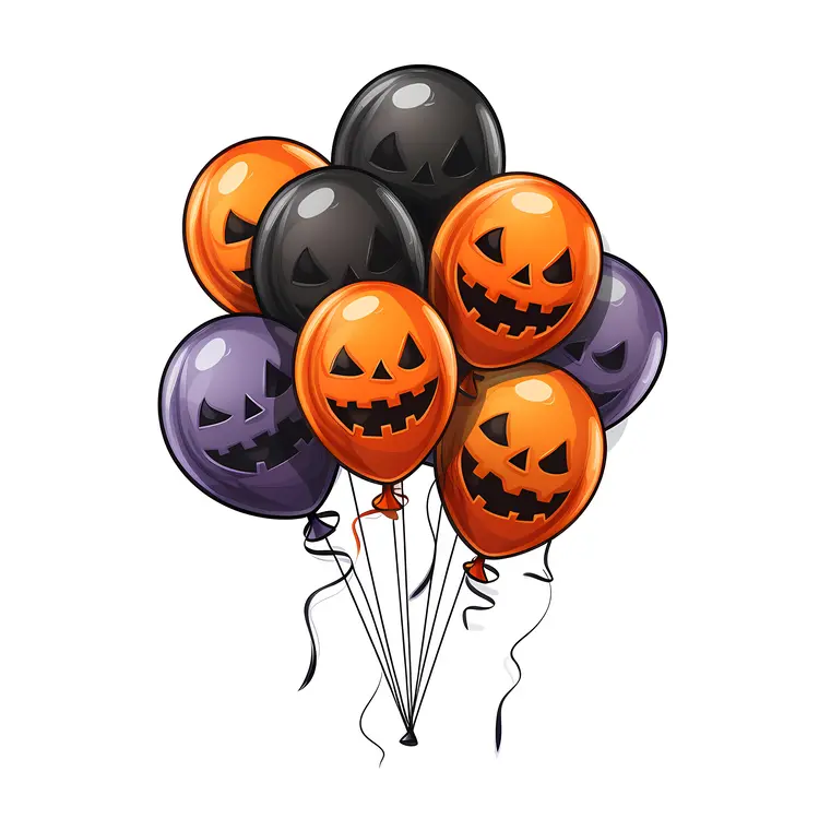 Pumpkin Face Balloons for Halloween