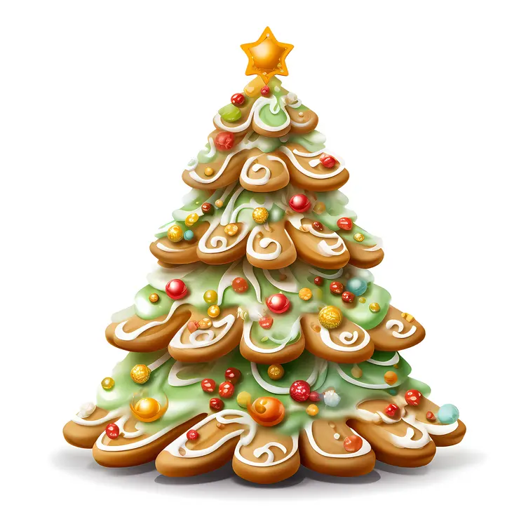Festive Gingerbread Christmas Tree