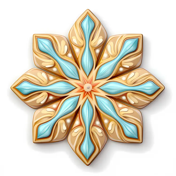 Blue and Beige Decorative Cookie
