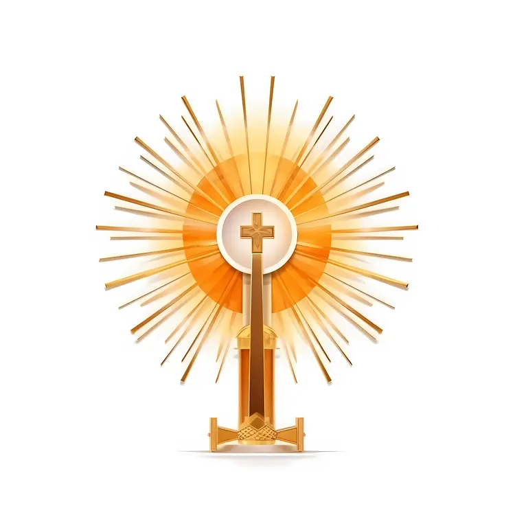 Golden Monstrance with Cross