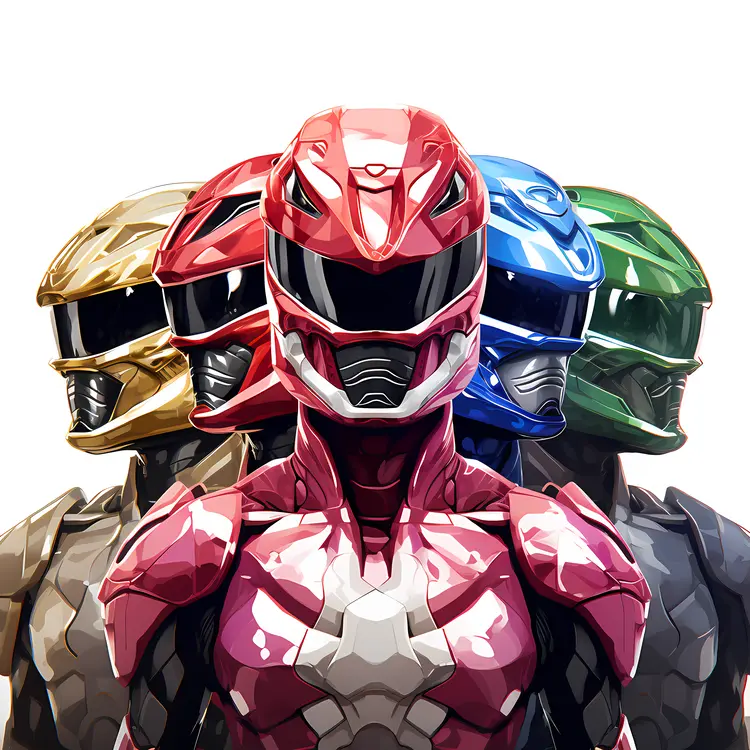 Power Rangers Team in Action