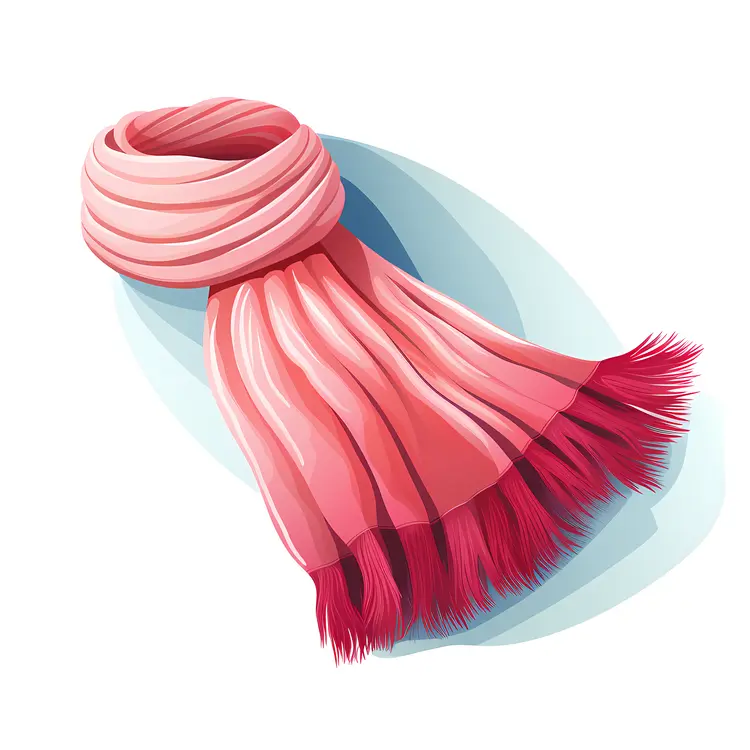 Pink Scarf Illustration