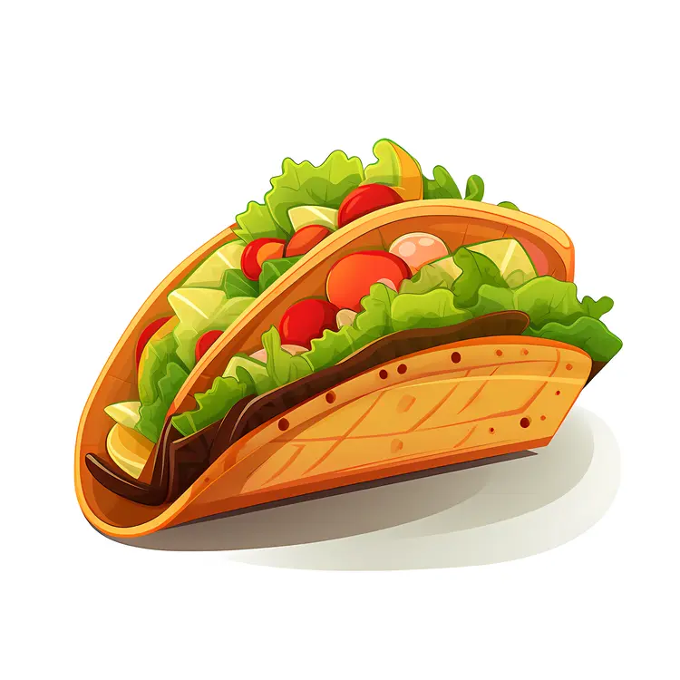 Delicious Cartoon Taco Illustration