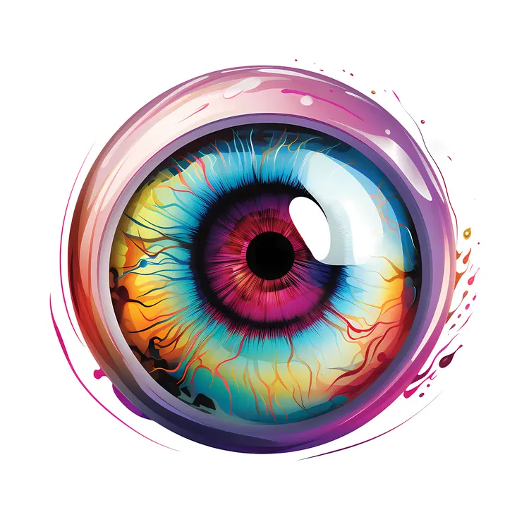 Rainbow Artistic Eye Illustration