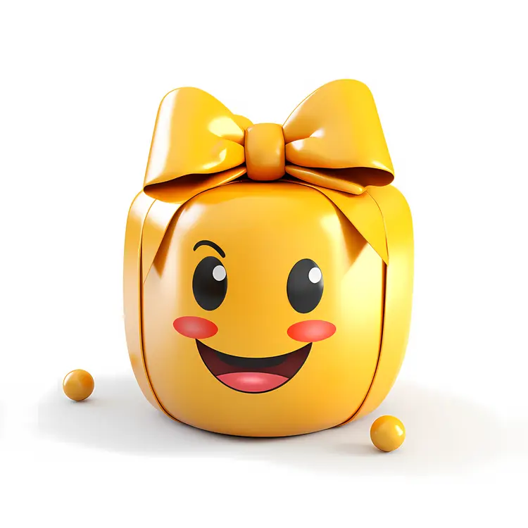 Cute Yellow Gift Box Cartoon