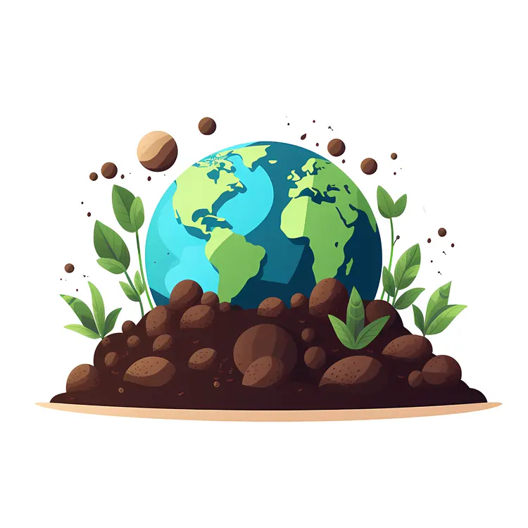 Earth Growing in Soil