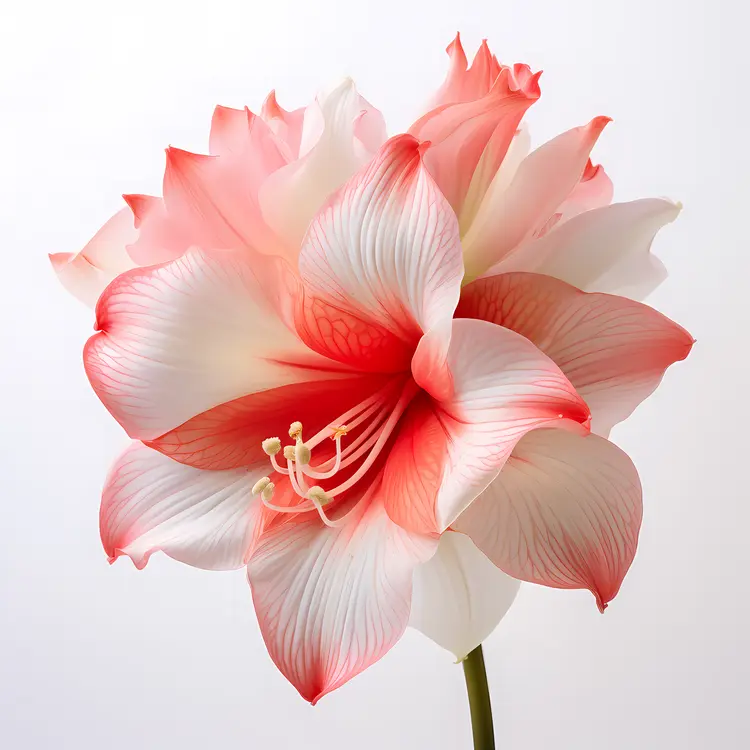 White and Red Flower in Bloom