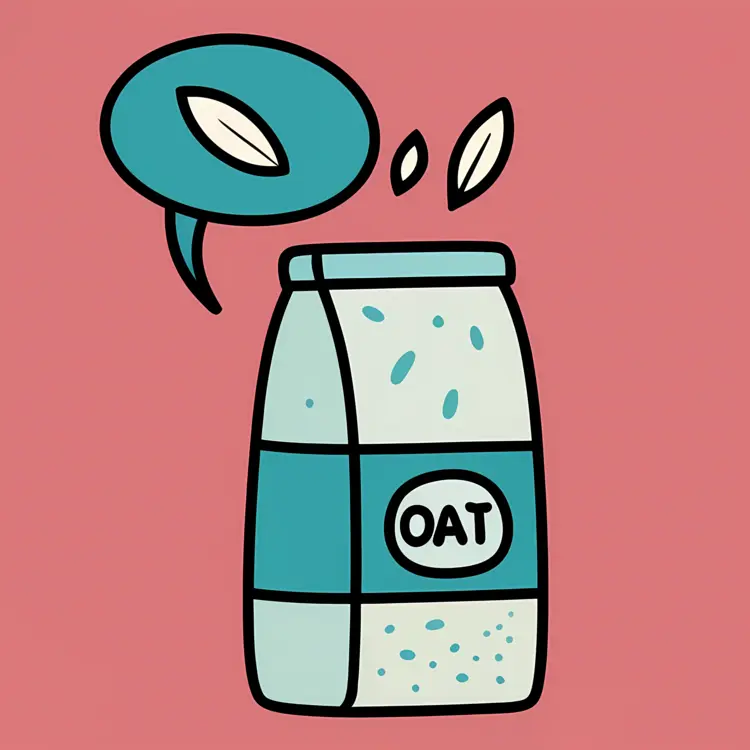 Cartoon Oat Milk Carton