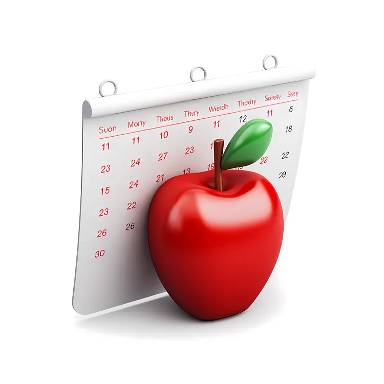 Apple with Calendar