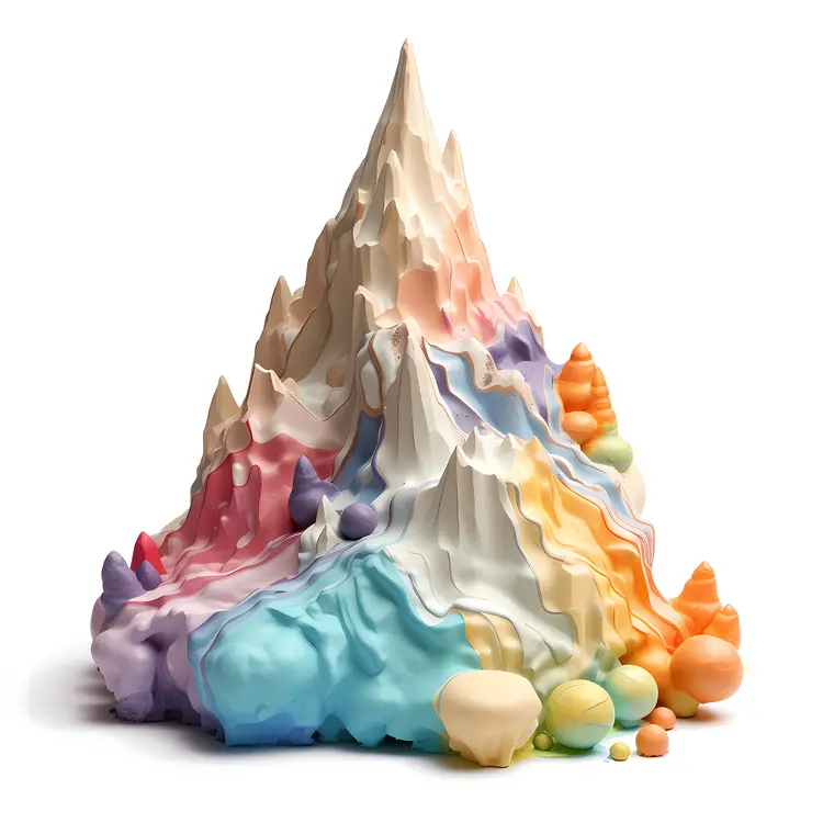 Colorful Ice Cream Mountain Sculpture