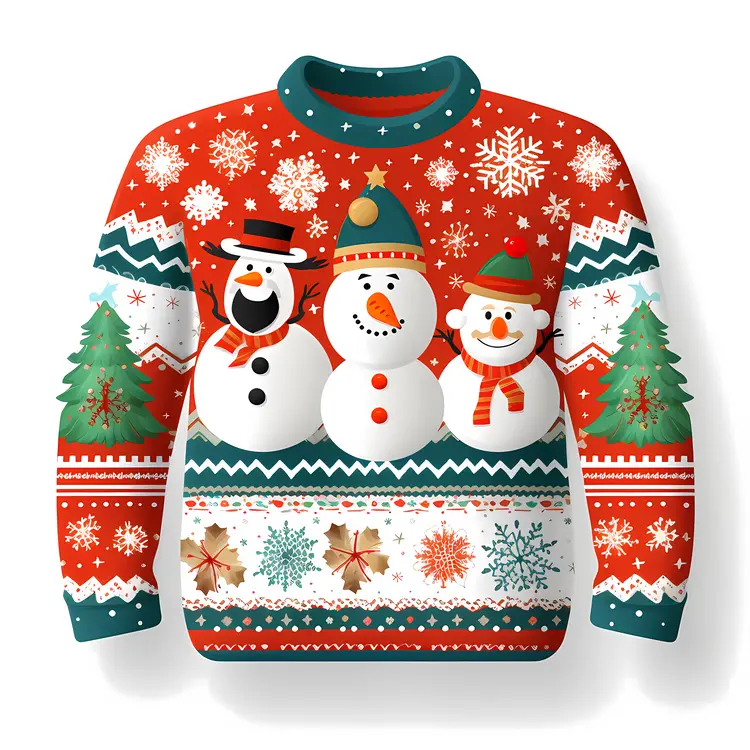 Festive Snowman Christmas Sweater