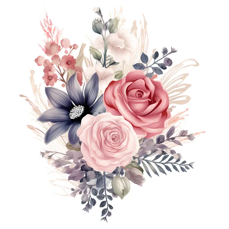 Elegant Floral Arrangement with Roses