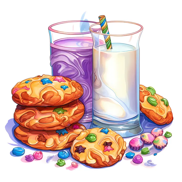 Milk and Cookies Snack