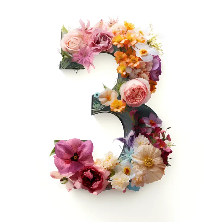 Colorful Floral Number 3