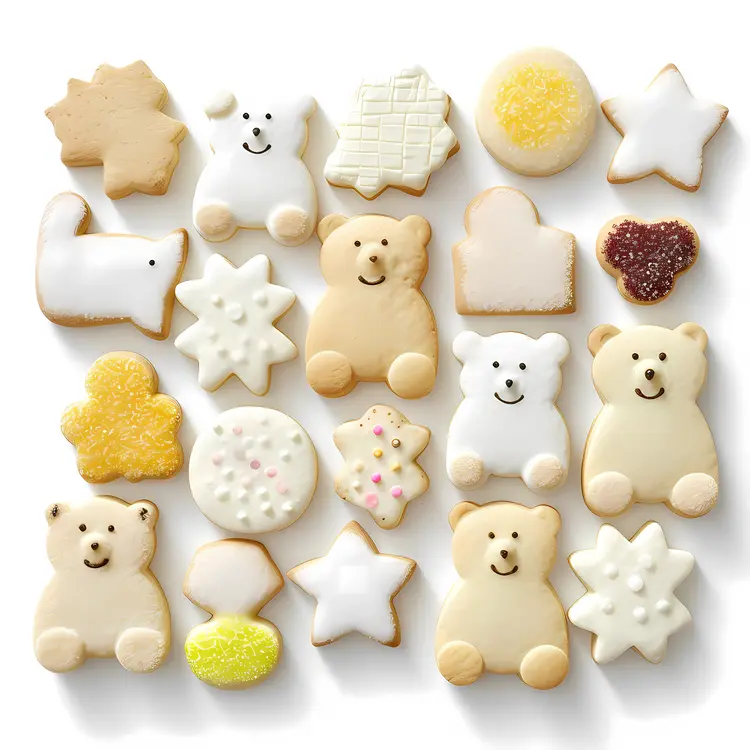 Cute Iced Cookies in Various Shapes