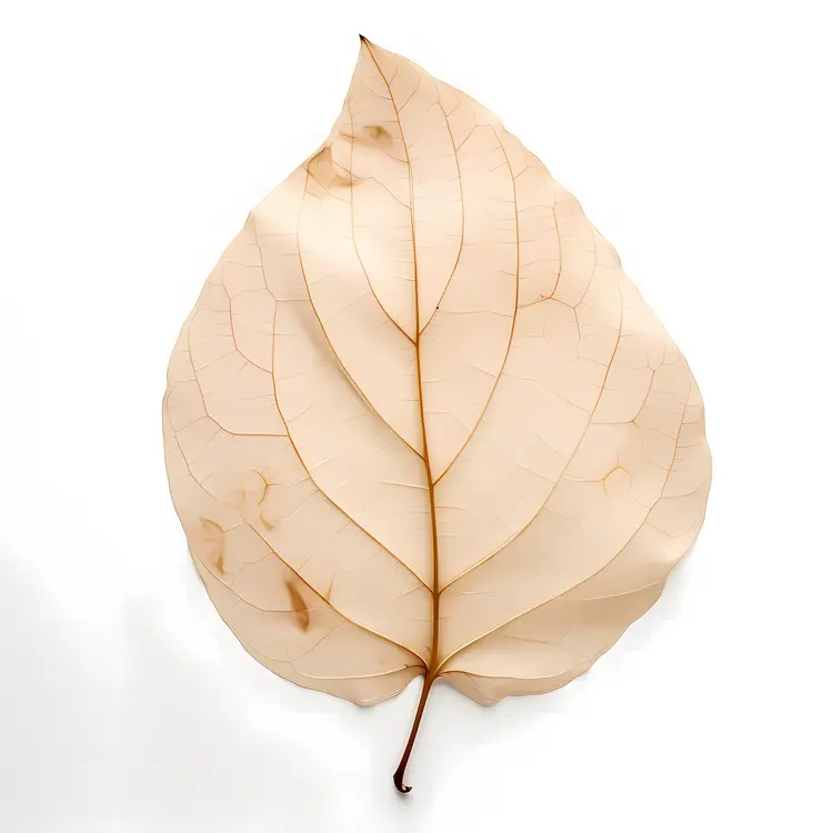 Brown Dried Leaf with Veins