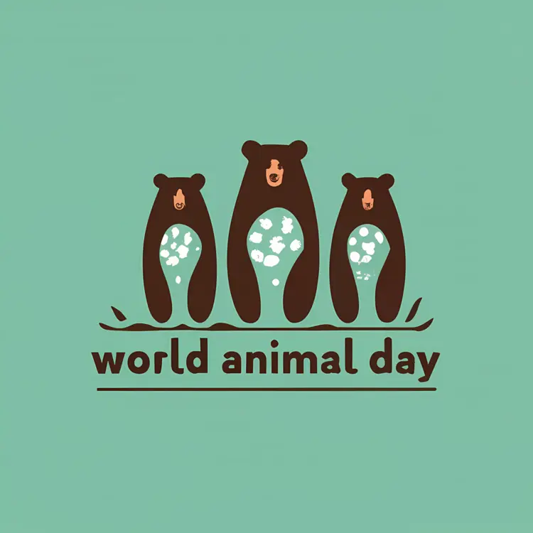 World Animal Day with Cute Bears