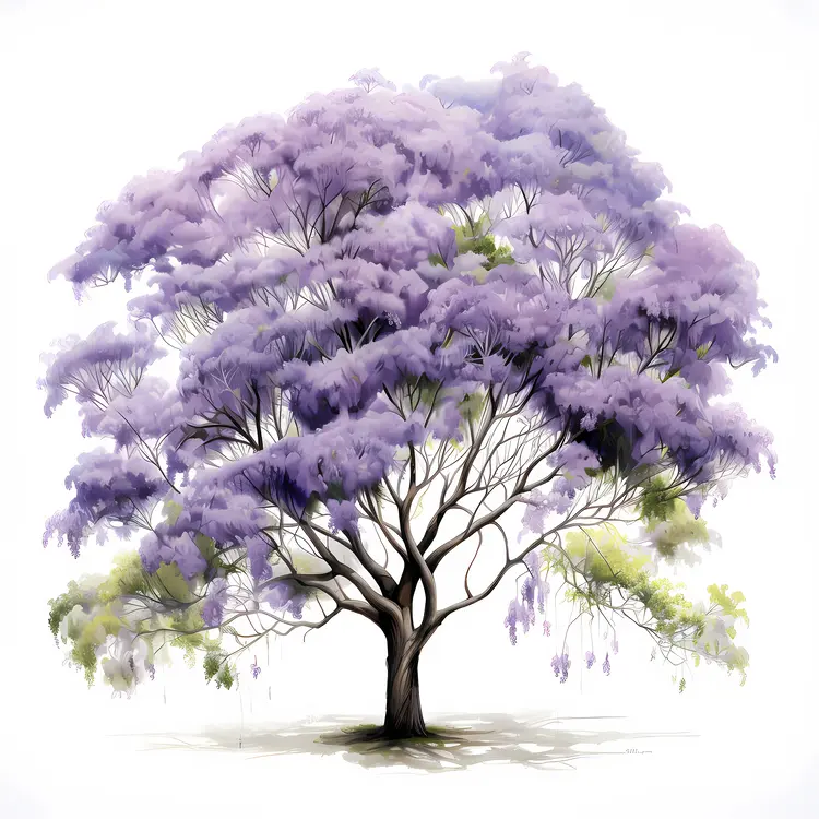 Purple Tree with Vibrant Blossoms