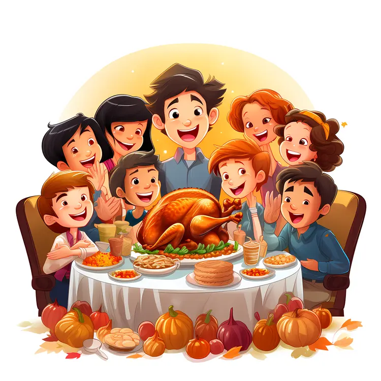 Large Family Thanksgiving Dinner