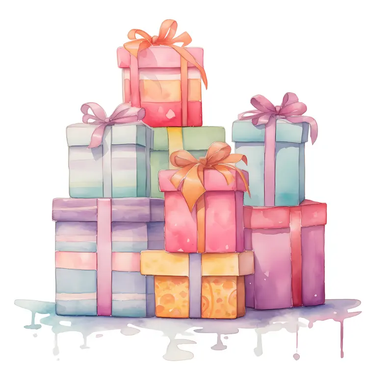 Pile of Colorful Gift Boxes