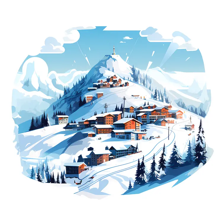 Snowy Mountain Village