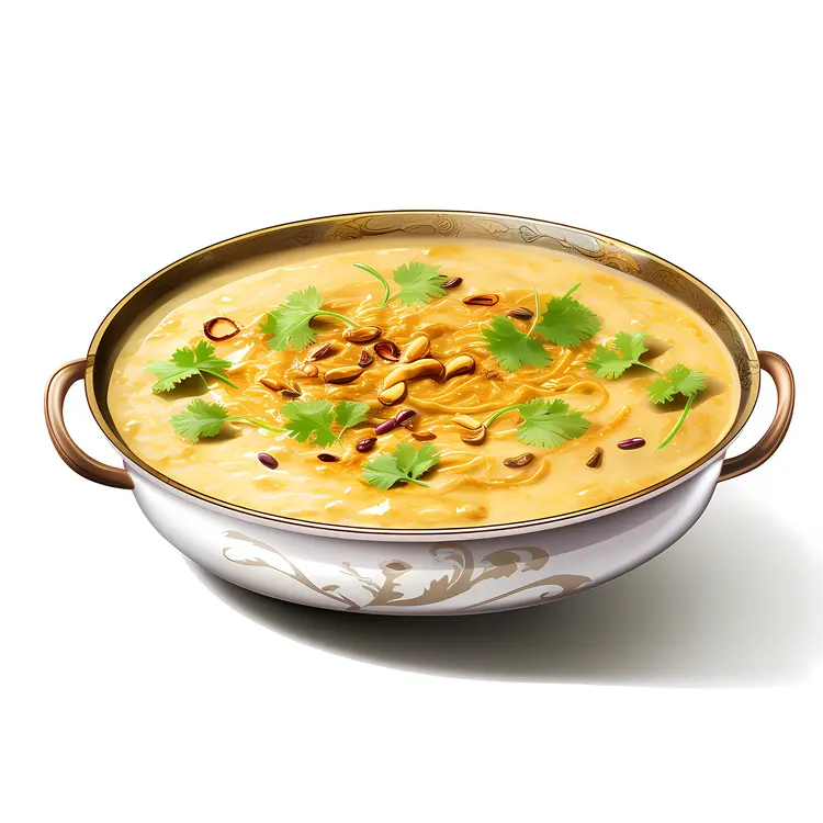 Delicious Creamy Soup with Cilantro and Nuts