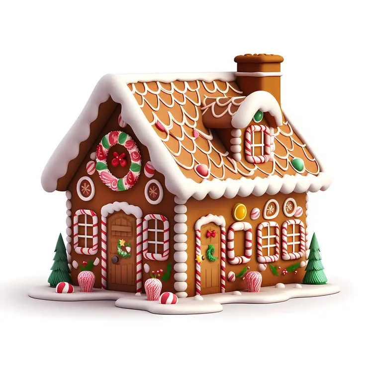 Decorated Gingerbread House