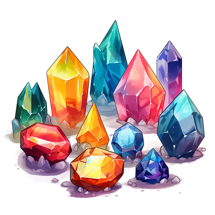 Vibrant Collection of Crystals and Gems