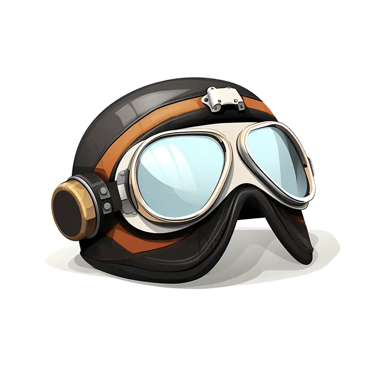Modern Aviator Helmet with Goggles