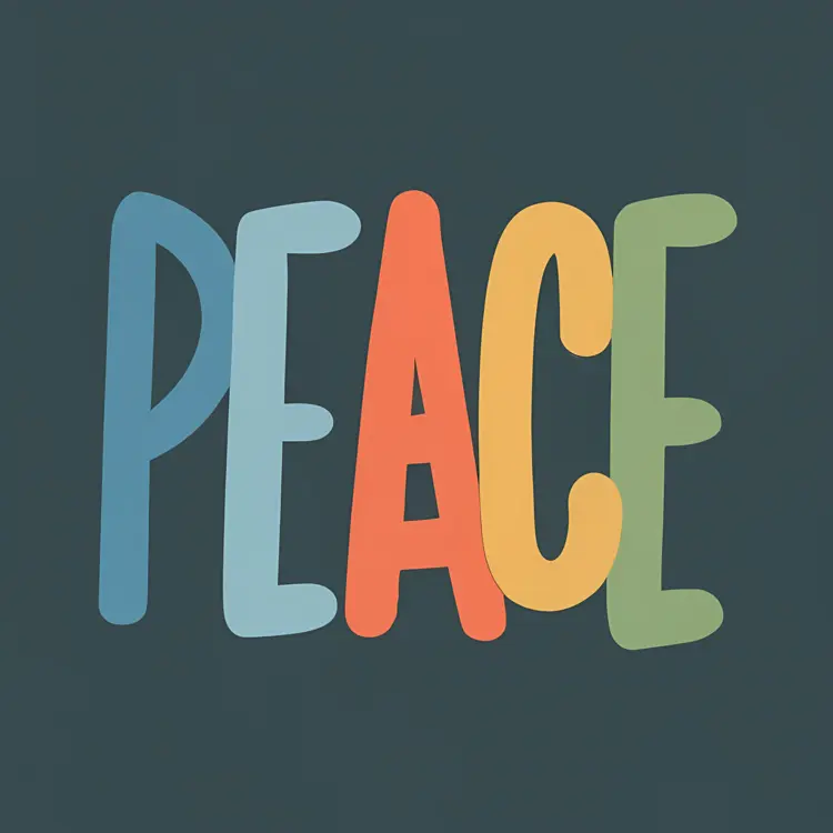 Minimalist Peace Typography