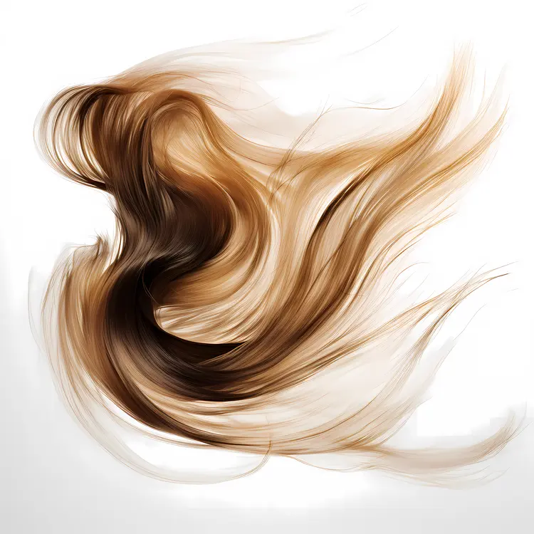 Flowing Brown Hair Illustration
