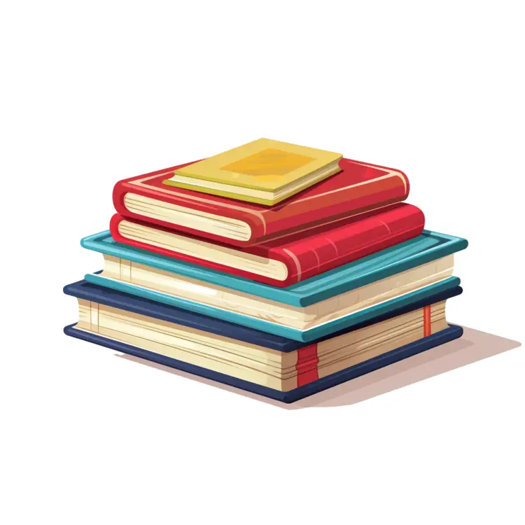 Colorful Stack of Books Illustration