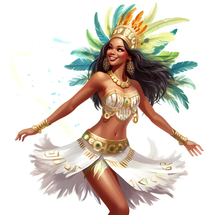 Traditional Carnival Dancer Illustration