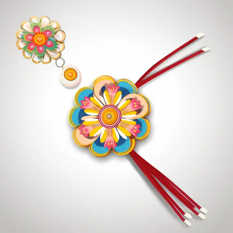 Colorful Chinese Knot for New Year Celebration