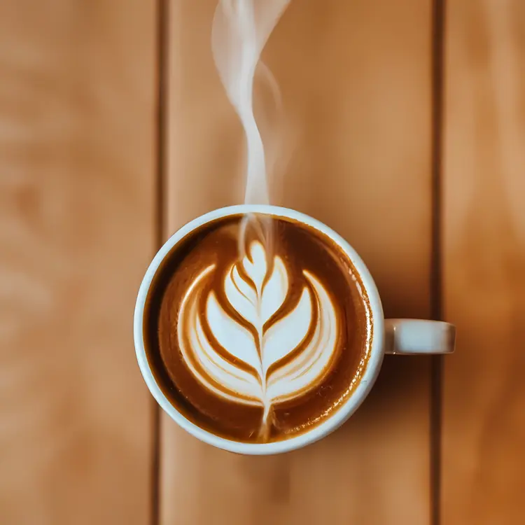 Latte Art in Coffee Cup