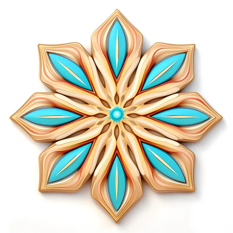 Elegant Petal Design Decorative Cookie